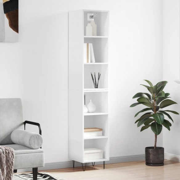 Buffet haut Blanc brillant 34,5x32,5x180 cm 