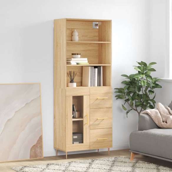 Buffet haut Chêne sonoma 69,5x34x180 cm 