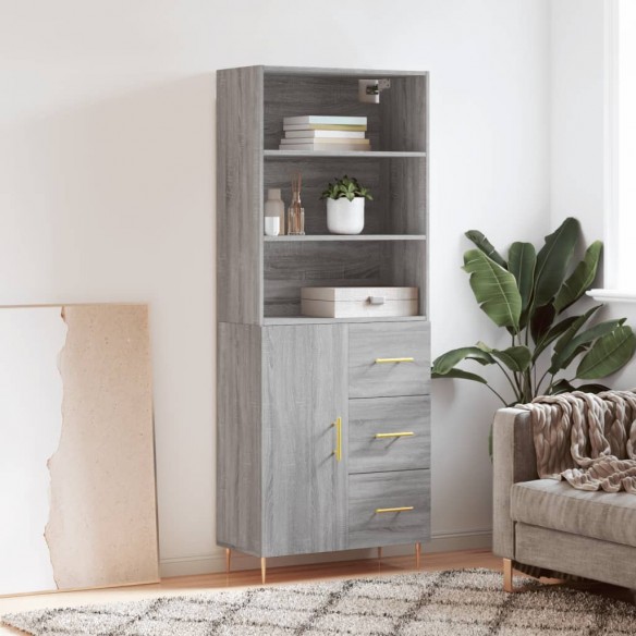 Buffet haut Sonoma gris 69,5x34x180 cm 