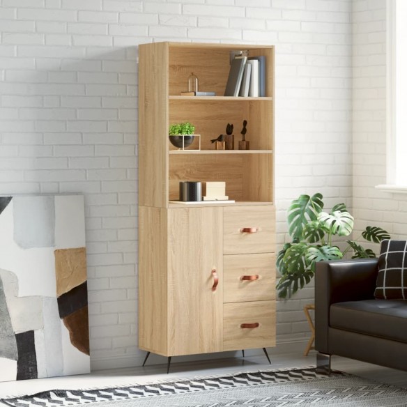 Buffet haut Chêne sonoma 69,5x34x180 cm 