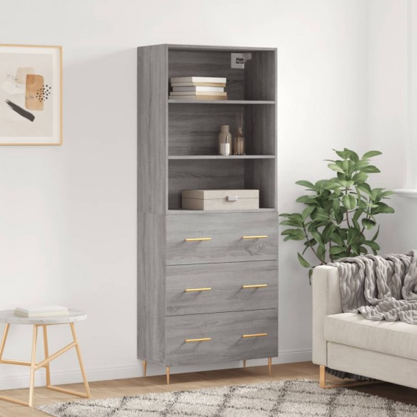 Buffet haut Sonoma gris 69,5x34x180 cm 