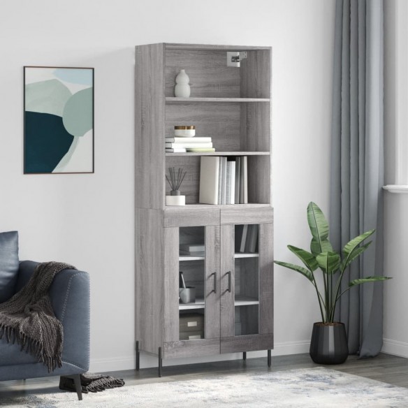 Buffet haut Sonoma gris 69,5x34x180 cm 