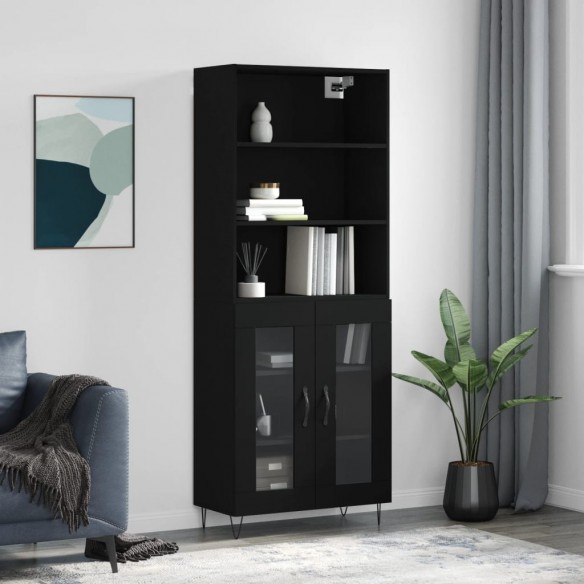 Buffet haut Noir 69,5x34x180 cm 
