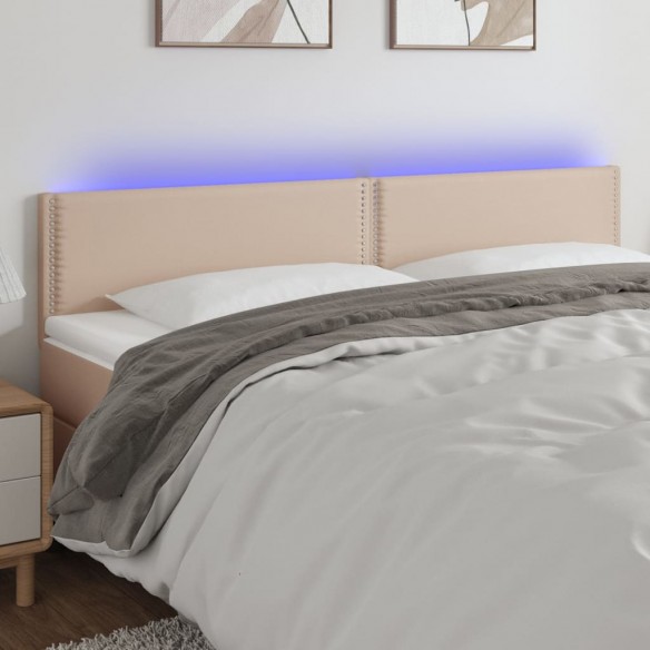 Tête de lit à LED Cappuccino 160x5x78/88 cm Similicuir