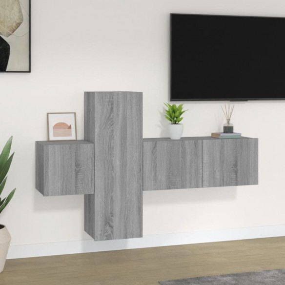 Ensemble de meubles TV 3 pcs Sonoma gris 