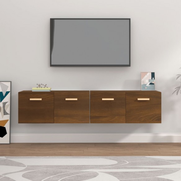 Armoires murales 2pcs Chêne brun 80x35x36,5cm 