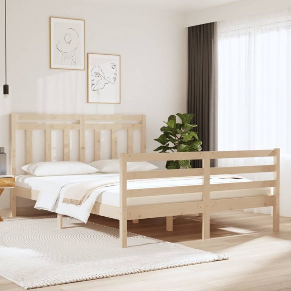 Lit bois massif 120x190 cm petit double