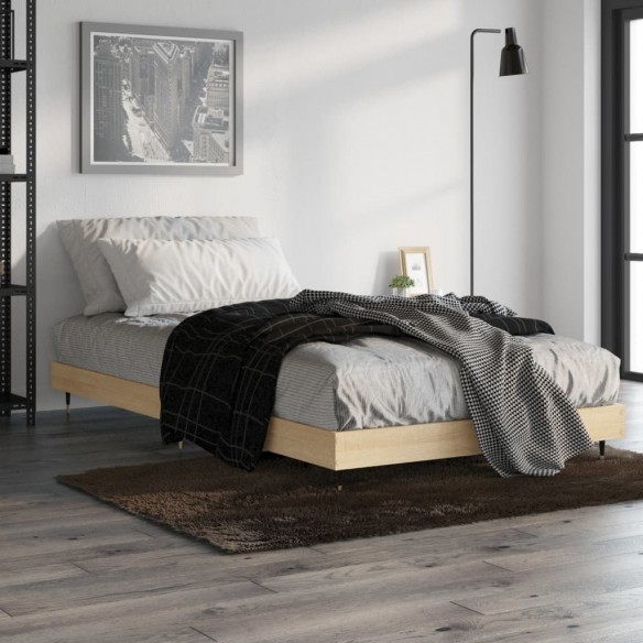 Lit chêne sonoma 90x190 cm bois d'ingénierie