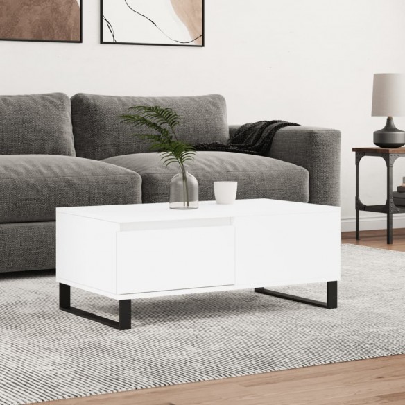 Table basse Blanc 90x50x36,5 cm 