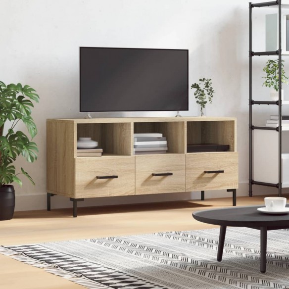 Meuble TV chêne sonoma 102x36x50 cm bois d'ingénierie