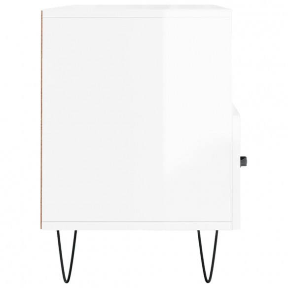 Meuble TV Blanc brillant 102x36x50 cm 