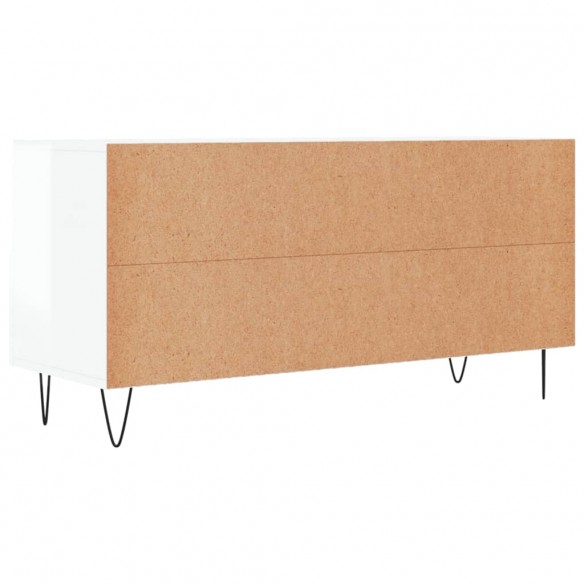 Meuble TV Blanc brillant 102x36x50 cm 