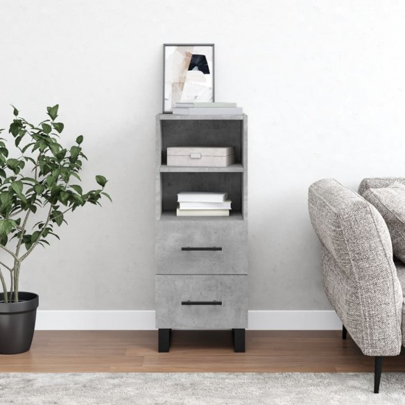 Buffet Gris béton 34,5x34x90 cm 