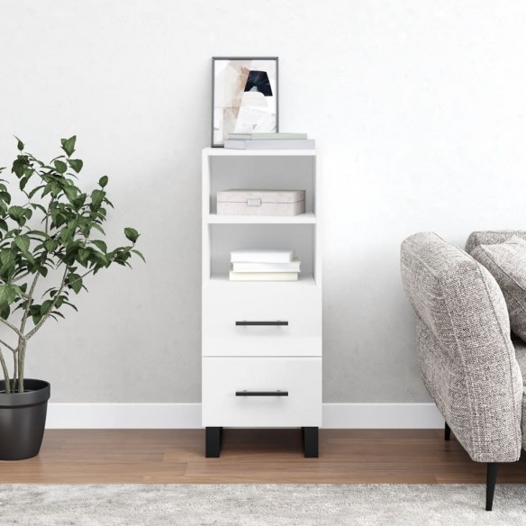 Buffet Blanc brillant 34,5x34x90 cm 