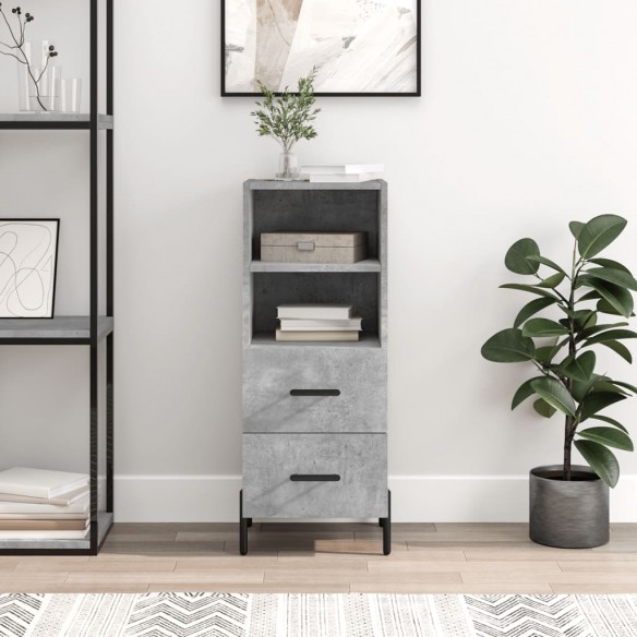 Buffet Gris béton 34,5x34x90 cm 