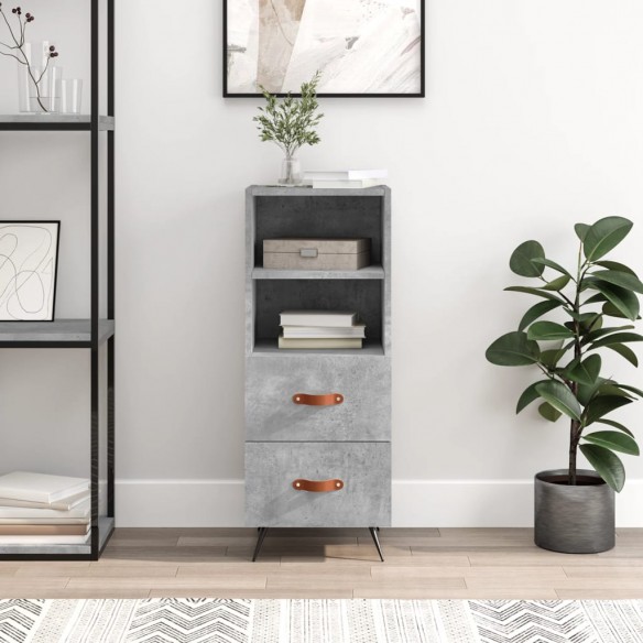 Buffet Gris béton 34,5x34x90 cm 