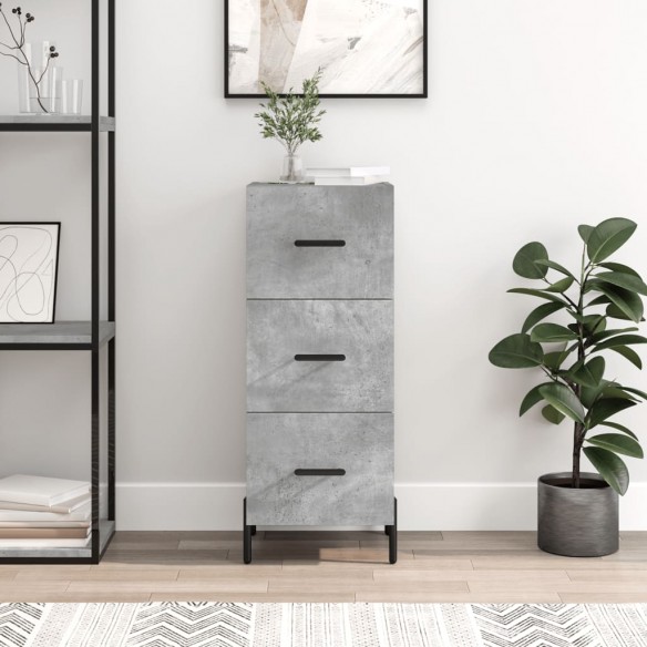 Buffet Gris béton 34,5x34x90 cm 