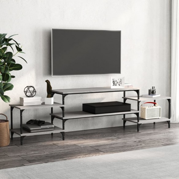 Meuble TV sonoma gris 197x35x52 cm 