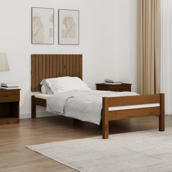 Tête de lit murale Marron miel 95,5x3x60 cm Bois massif de pin