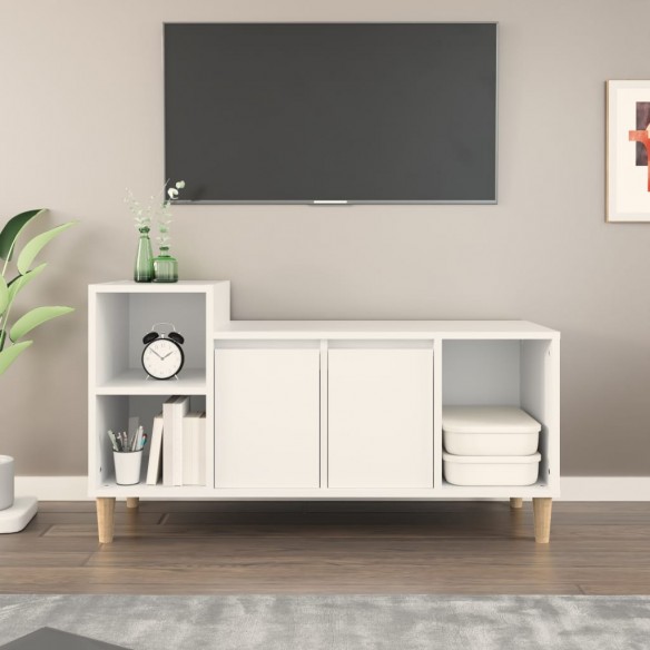 Meuble TV Blanc 100x35x55 cm 
