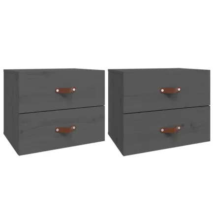 Tables de chevet murales 2 pcs Gris 50x36x40 cm 2