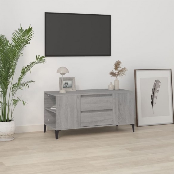 Meuble TV Sonoma gris 102x44,5x50 cm 