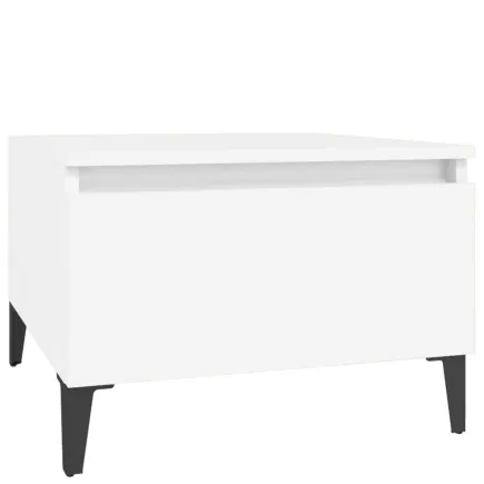 Table d'appoint Blanc 50x46x35 cm  2