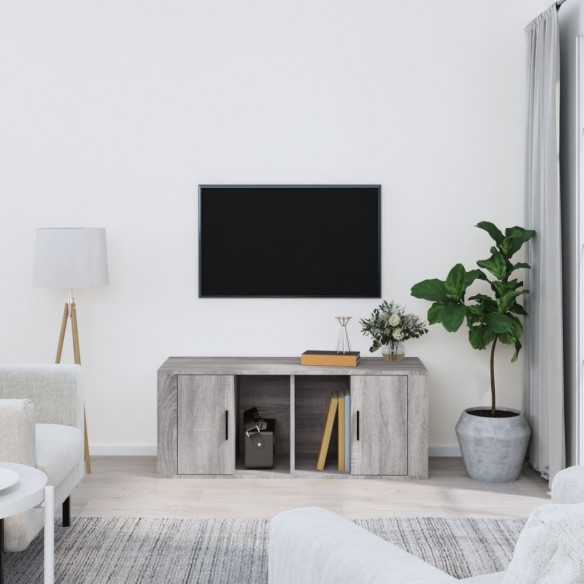 Meuble TV Sonoma gris 100x35x40 cm 