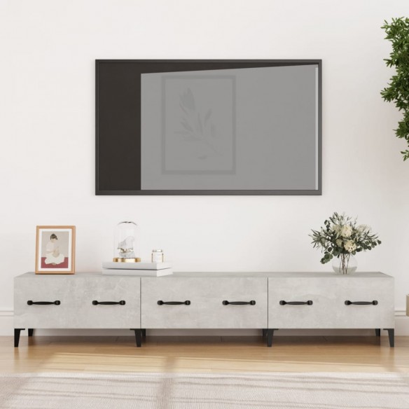 Meuble TV Gris béton 150x34,5x30 cm 