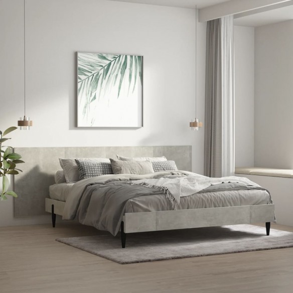 Tête de lit murale Gris béton 240x1,5x80 cm 