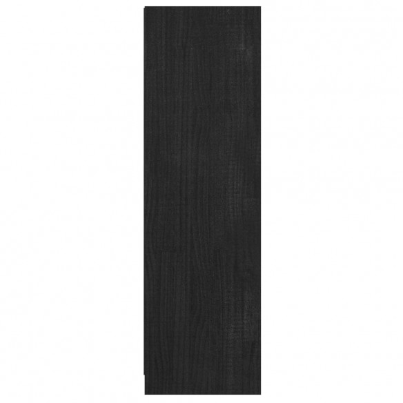 Bibliothèque/Séparateur de pièce Noir 36x33x110 cm Pin massif