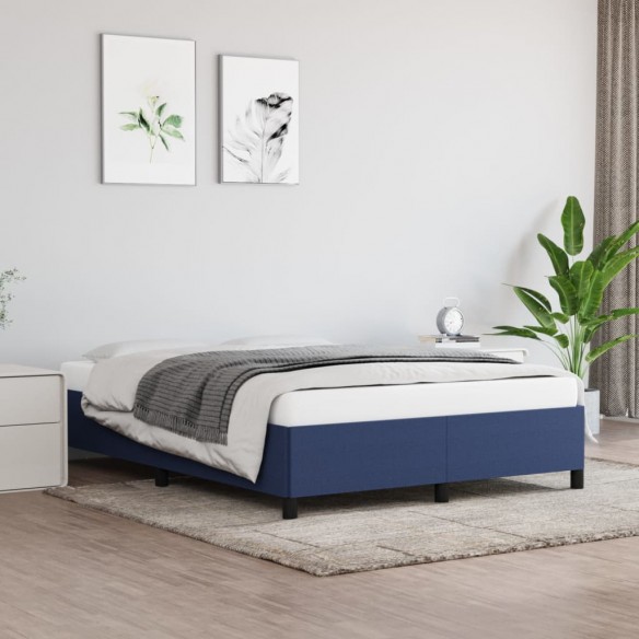 Lit Bleu 140 x 200 cm Tissu