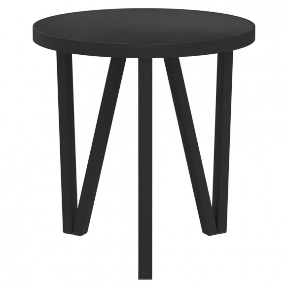 Table à thé Noir Ø35 cm MDF Table à thé Noir Ø35 cm MDF