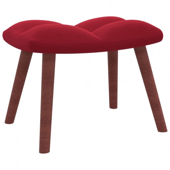 Chaise à bascule avec repose-pied Rouge bordeaux Velours Chaise à bascule avec repose-pied Rouge bordeaux Velours