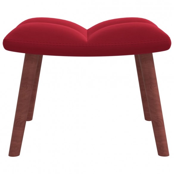 Chaise à bascule avec repose-pied Rouge bordeaux Velours Chaise à bascule avec repose-pied Rouge bordeaux Velours