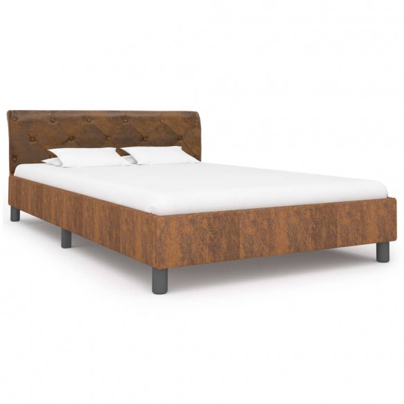 Lit Marron Similicuir daim 120 x 200 cm