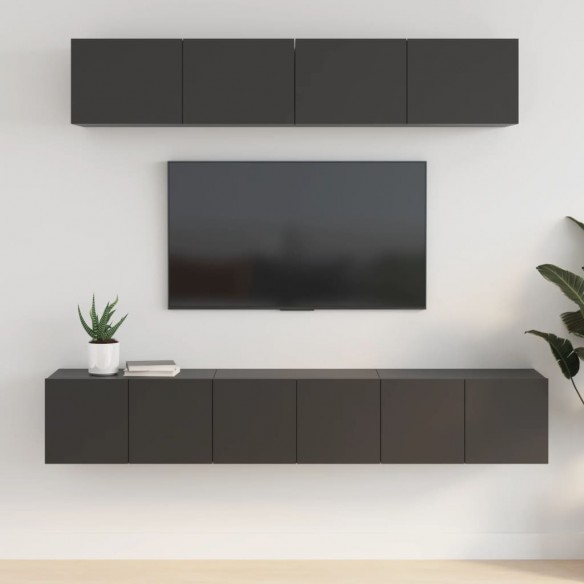 Ensemble de meubles TV 5 pcs Noir 