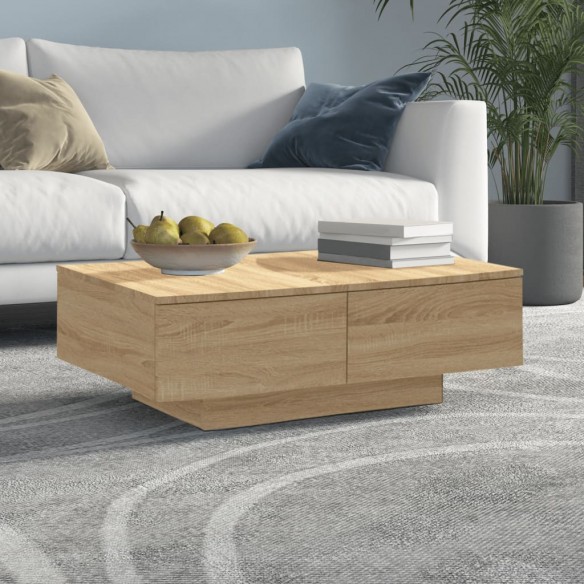 Table basse Chêne sonoma 90x60x31 cm Aggloméré