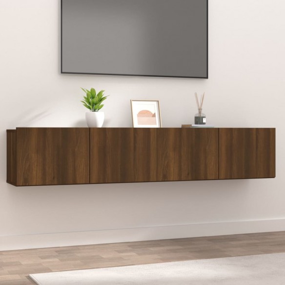 Meubles TV 2 pcs Chêne marron 80x30x30 cm 
