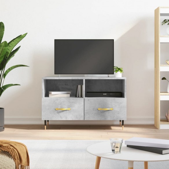 Meuble TV Gris béton 80x36x50 cm 
