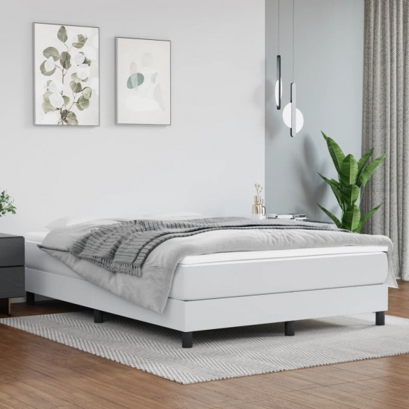 Lit Blanc 140x200 cm Similicuir