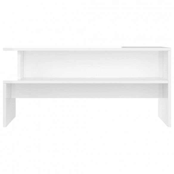 Table basse blanc brillant 90x55x42,5 cm bois d'ingénierie Table basse blanc brillant 90x55x42,5 cm bois d'ingénierie