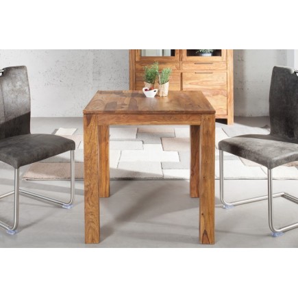 Table salle à manger carrée en bois massif 2