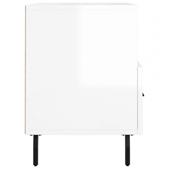 Meuble TV Blanc brillant 80x36x50 cm 