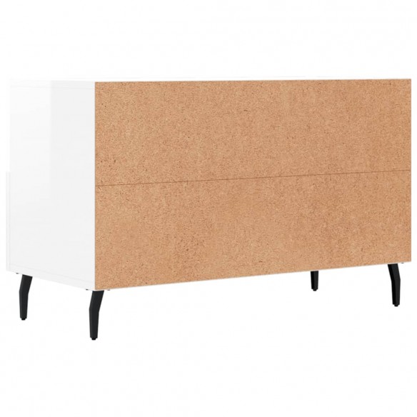 Meuble TV Blanc brillant 80x36x50 cm 