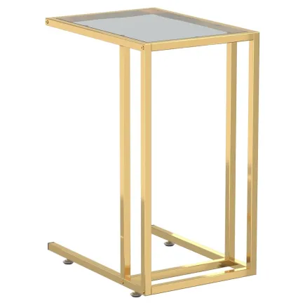 Table d'appoint pour ordinateur Noir 50x35x65 cm Verre trempé 2