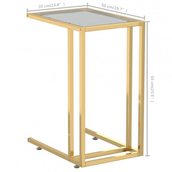 Table d'appoint pour ordinateur Noir 50x35x65 cm Verre trempé Table d'appoint pour ordinateur Noir 50x35x65 cm Verre trempé