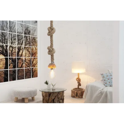 Lampe suspension design coloris naturel