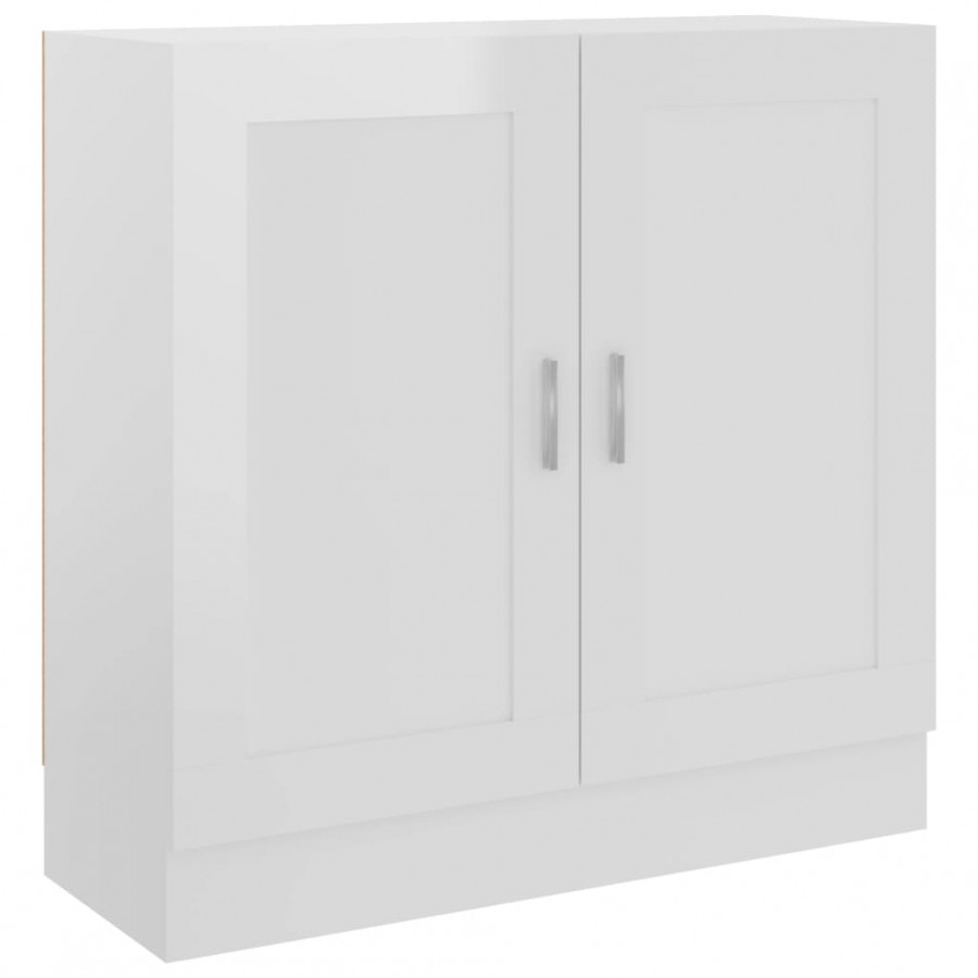 Bibliothèque Blanc brillant 82,5x30,5x80 cm Aggloméré