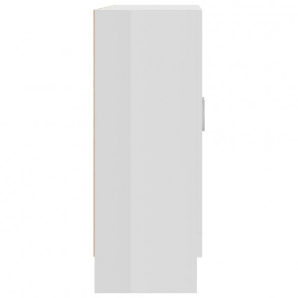 Bibliothèque Blanc brillant 82,5x30,5x80 cm Aggloméré